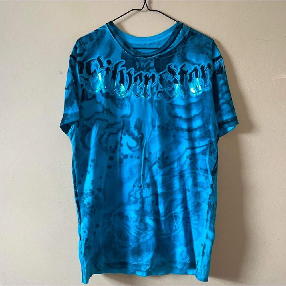 Y2K Silver Star Lyoto Machido The Dragon Affliction Side Brand AOP Tee